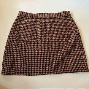 12 Like New ModCloth Houndstooth Mini Skirt Mod Fall